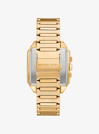 Hayes Oversized Gold-Tone Sport Watch in GOLD | Michael Kors