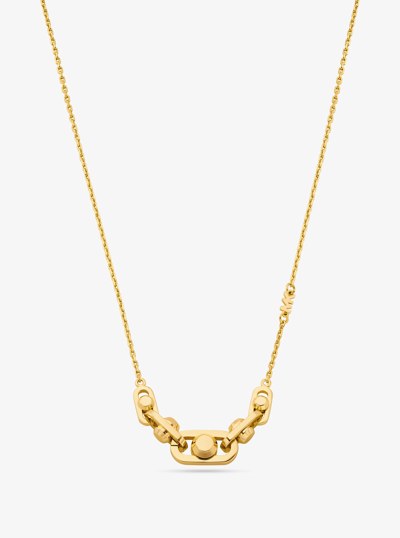 Astor Precious Metal-Plated Sterling Silver Link Necklace in GOLD | Michael Kors