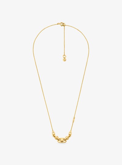 Astor Precious Metal-Plated Sterling Silver Link Necklace in GOLD | Michael Kors