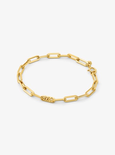 Precious Metal-Plated Sterling Silver Chain-Link Bracelet in GOLD | Michael Kors