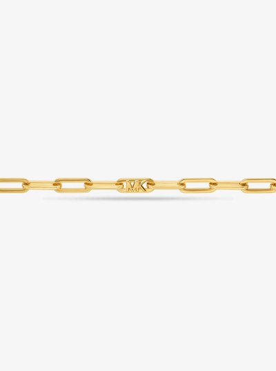 Precious Metal-Plated Sterling Silver Chain-Link Bracelet in GOLD | Michael Kors