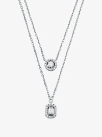 Precious Metal-Plated Double Layered Necklace