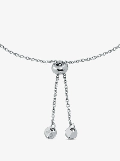 Precious Metal-Plated Sterling Silver Pav&eacute; Heart Bracelet in SILVER | Michael Kors