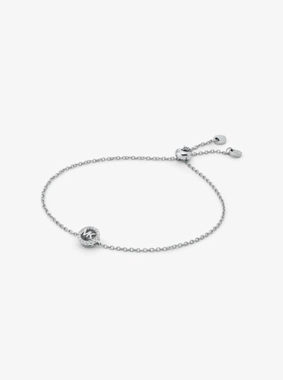 Fulton Precious Metal-Plated Sterling Silver Slider Bracelet in SILVER | Michael Kors