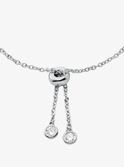 Precious Metal-Plated Sterling Silver Bezel Slider Bracelet in SILVER | Michael Kors