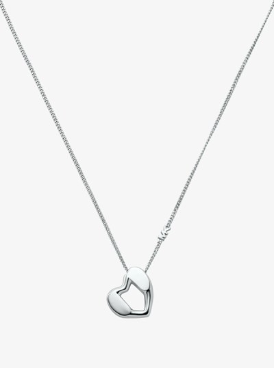 Precious Metal-Plated Sterling Silver Heart Pendant Necklace in SILVER | Michael Kors