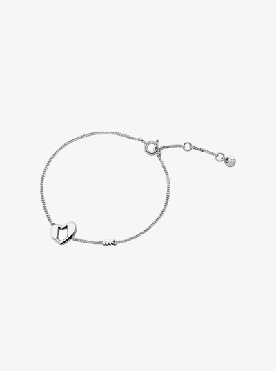 Precious Metal-Plated Sterling Silver Heart Bracelet in SILVER | Michael Kors
