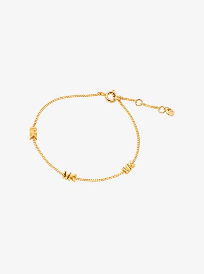 Precious Metal-Plated Sterling Silver Logo Bracelet in GOLD | Michael Kors