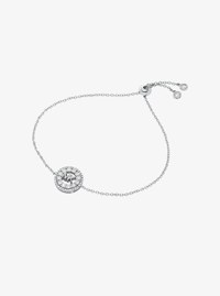 Fulton Precious Metal-Plated Pav&eacute; Logo Slider Bracelet