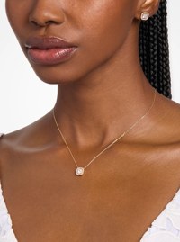 Precious Metal-Plated Sterling Silver Pav&eacute; Necklace