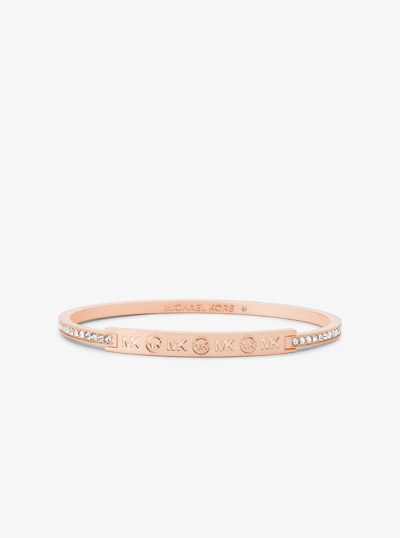 Pav&eacute; Logo Engraved Jewelry Gift Set  in ROSE GOLD | Michael Kors