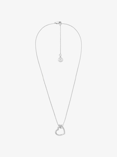 Knotted Heart Necklace in SILVER | Michael Kors