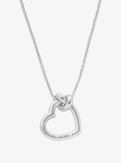 Knotted Heart Necklace in SILVER | Michael Kors