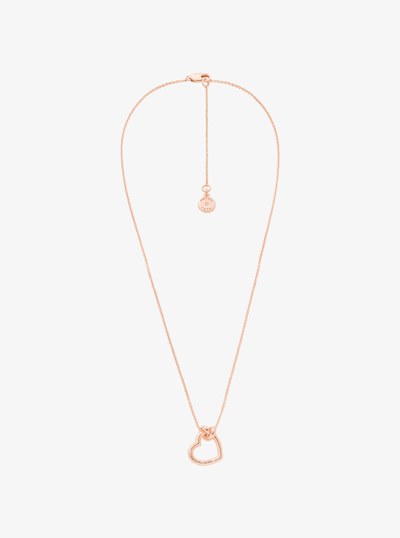 Knotted Heart Necklace in ROSE GOLD | Michael Kors