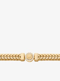 Pav&eacute; Logo Foxtail Chain Necklace