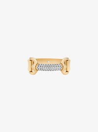 Pav&eacute; Horsebit Ring