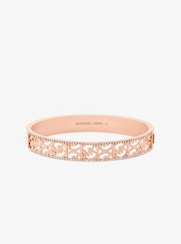 Pav&eacute; Logo Bangle