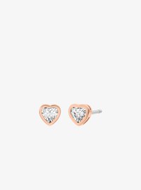 Heart Cubic Zirconia Necklace and Stud Earrings Gift Set