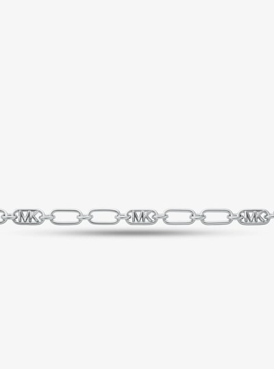 Precious Metal-Plated Brass Chain Link Necklace in SILVER | Michael Kors