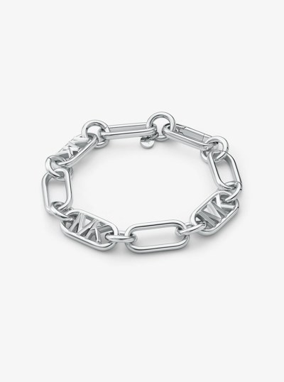 Precious Metal-Plated Brass Chain Link Bracelet in SILVER | Michael Kors