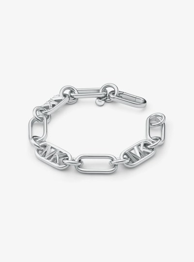 Precious Metal-Plated Brass Chain Link Bracelet in SILVER | Michael Kors