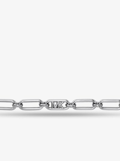 Precious Metal-Plated Brass Chain Link Necklace in SILVER | Michael Kors