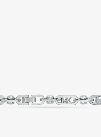 Astor Large Precious Metal-Plated Brass Link Necklace in SILVER | Michael Kors