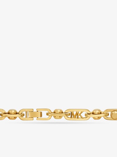 Astor Link Large Precious Metal-Plated Brass Necklace in GOLD | Michael Kors