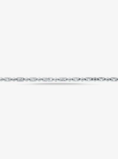 Astor Link Medium Precious Metal-Plated Brass Necklace in SILVER | Michael Kors