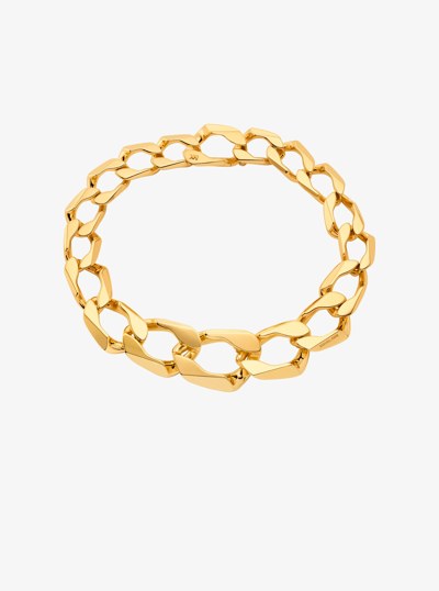 Precious-Metal Plated Brass Curb Link Necklace in GOLD | Michael Kors