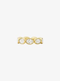 Precious Metal-Plated Cubic Zirconia Tennis Ring