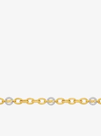 Pav&eacute; MK Pop Charm Chain-Link Necklace