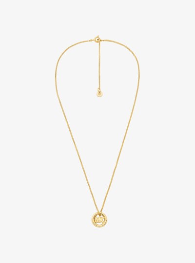 Logo Charm Necklace in GOLD | Michael Kors