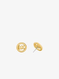 Small Logo Charm Stud Earrings
