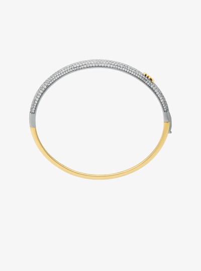 Pav&eacute; Two-Tone Dome Bangle in TWO TONE | Michael Kors