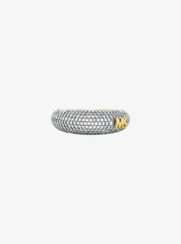 Pav&eacute; Two-Tone Dome Ring