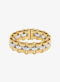 Two-Tone 3-Link Bracelet