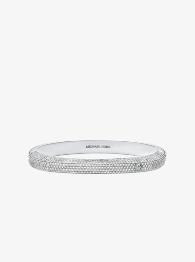 Pav&eacute; Square Bangle in SILVER GLITZ | Michael Kors