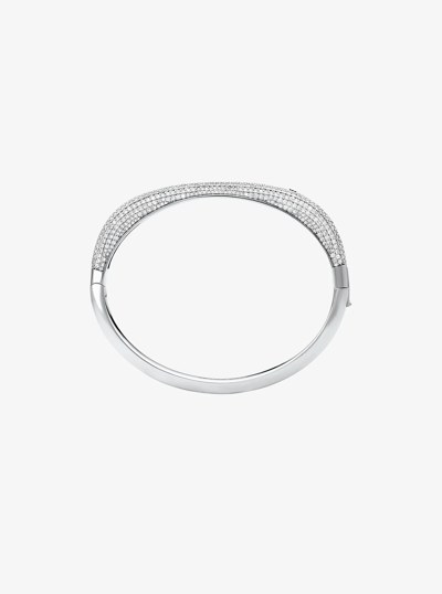Pav&eacute; Square Bangle in SILVER GLITZ | Michael Kors