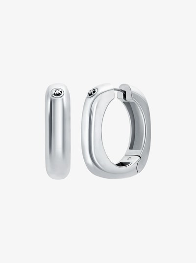 Square Hoop Earrings in SILVER | Michael Kors