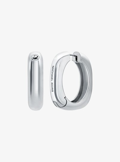 Square Hoop Earrings in SILVER | Michael Kors
