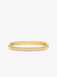 Pav&eacute; Gold-Tone Brass Bracelet