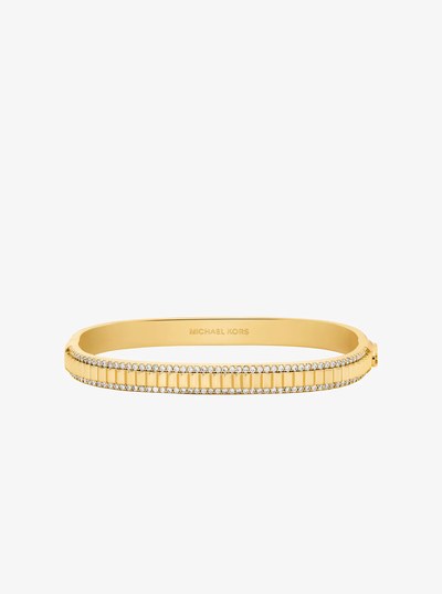 Pav&eacute; Gold-Tone Brass Bracelet in GOLD | Michael Kors