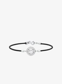 Pav&eacute; Logo Corded Bracelet