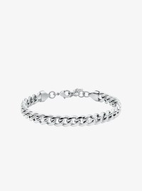 Precious Metal-Plated Brass Curb-Link Chain Bracelet
