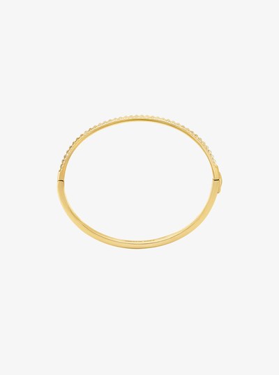 Pav&eacute; Two-Tone Fluted Bangle  in TWO TONE | Michael Kors