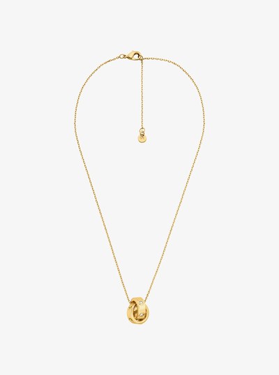 Logo and Cubic Zirconia Necklace