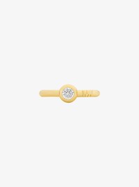 Bague &agrave; pierre arrondie