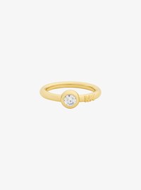Bague &agrave; pierre arrondie