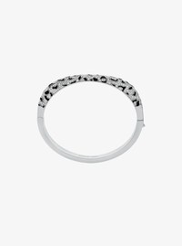 Bracelet-jonc l&eacute;opard &agrave; pav&eacute;